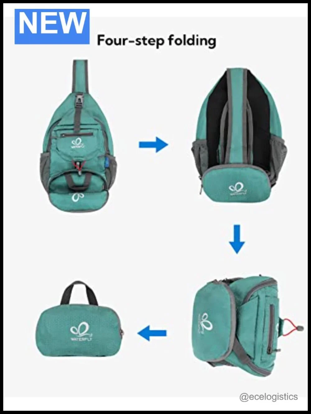Packable Small Crossbody Sling Backpack for Hiking Traveling Daypack